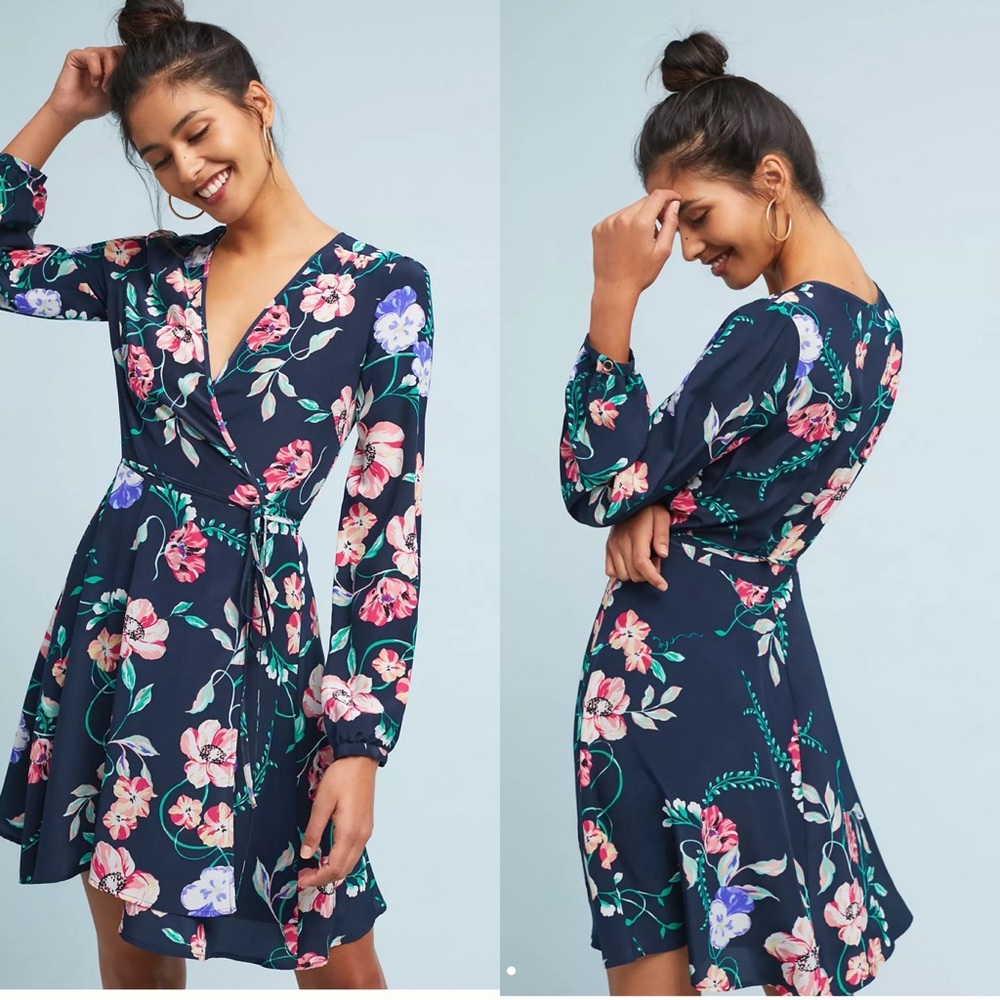 EXCELLENT CONDITION: Yumi Kim for Anthropologie Renata Silk Wrap Dress